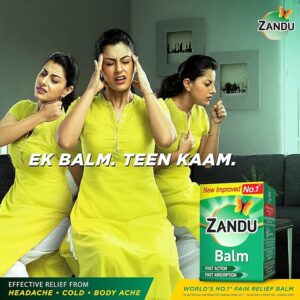 Zandu Balm, 25ml x 3, Ayurvedic relief for pain.